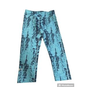 Under Armour cropped capri compression blue leggings S